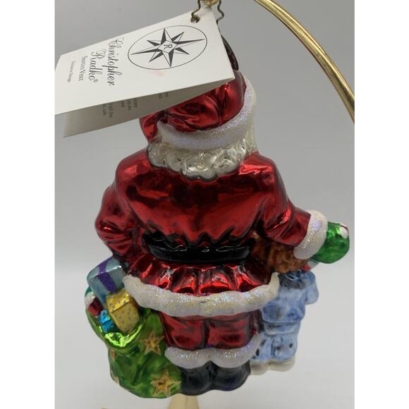 Vtg Radko Exclusive Design Christmas Ornament "SANTA'S VISIT" OG Box Hang Tag - Picture 3 of 9